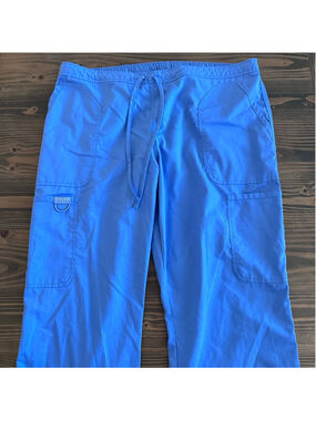 Cherokee Women's XL Blue Scrub Pants Drawstring Cargo Pockets Uniform